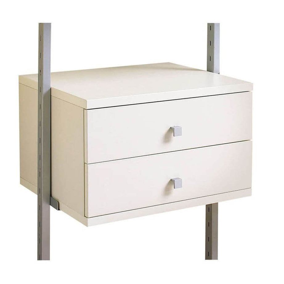 Drawer Set Interior Kit Double White With Brackets Modern Living Room Bedroom - Image 1