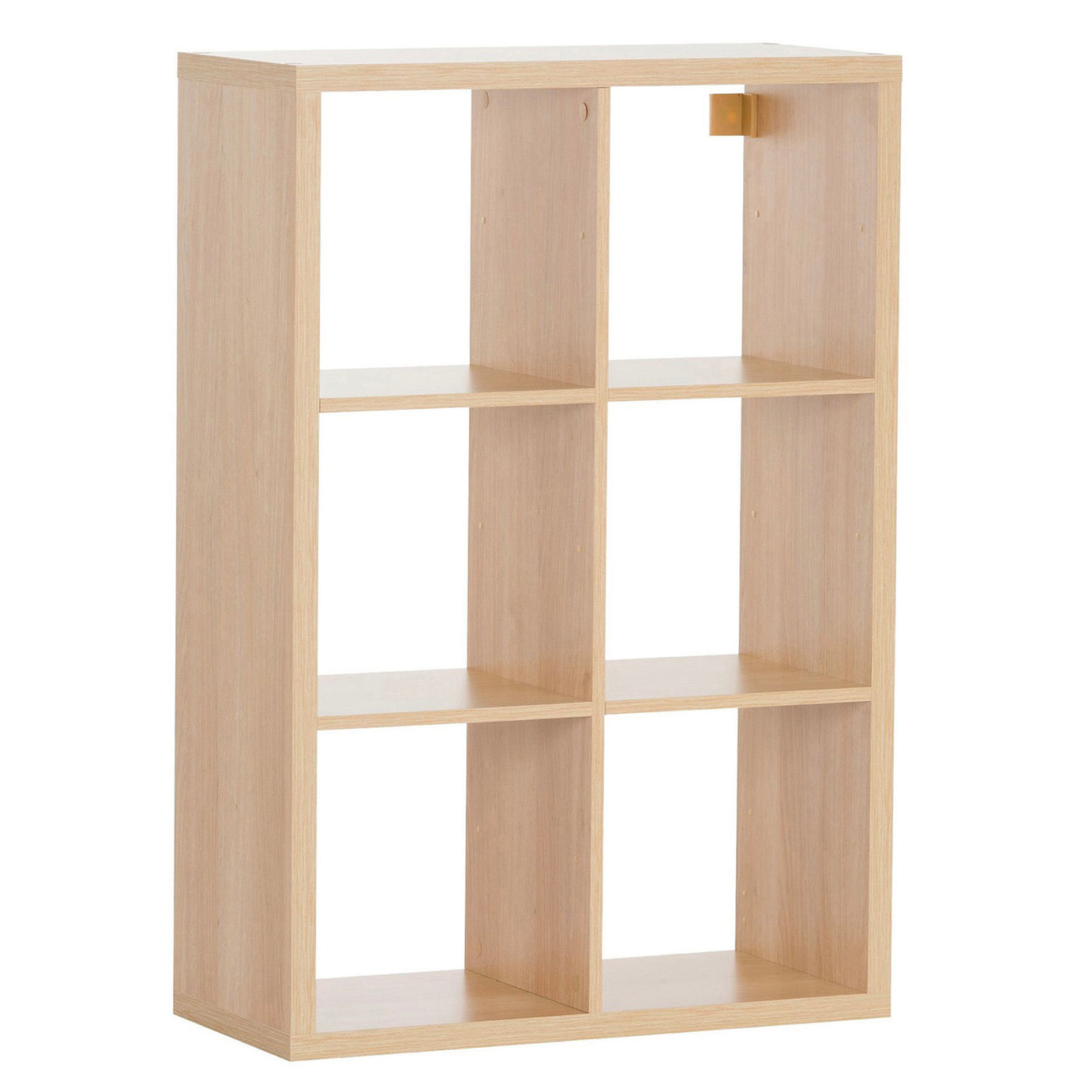 Form 6 Cube Shelving Unit Mixxit Oak Effect 6 Shelf Room Storage 1080x737x330mm - Image 1