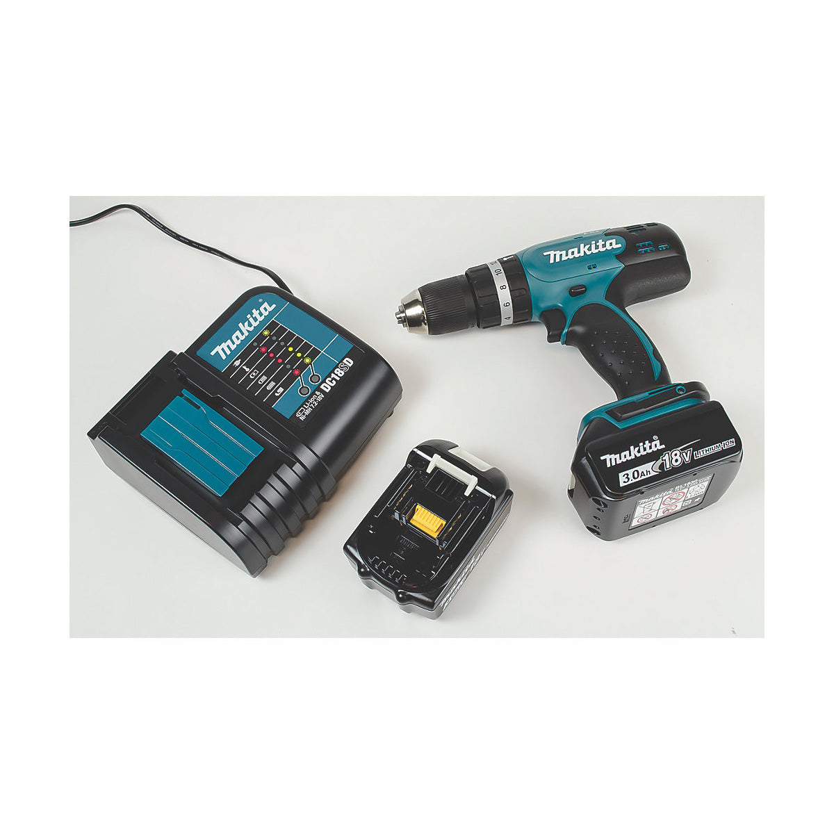 Makita Combi Drill DHP453SFE Hammer Cordless 18V 2x3Ah Li-Ion Compact Heavy Duty - Image 3