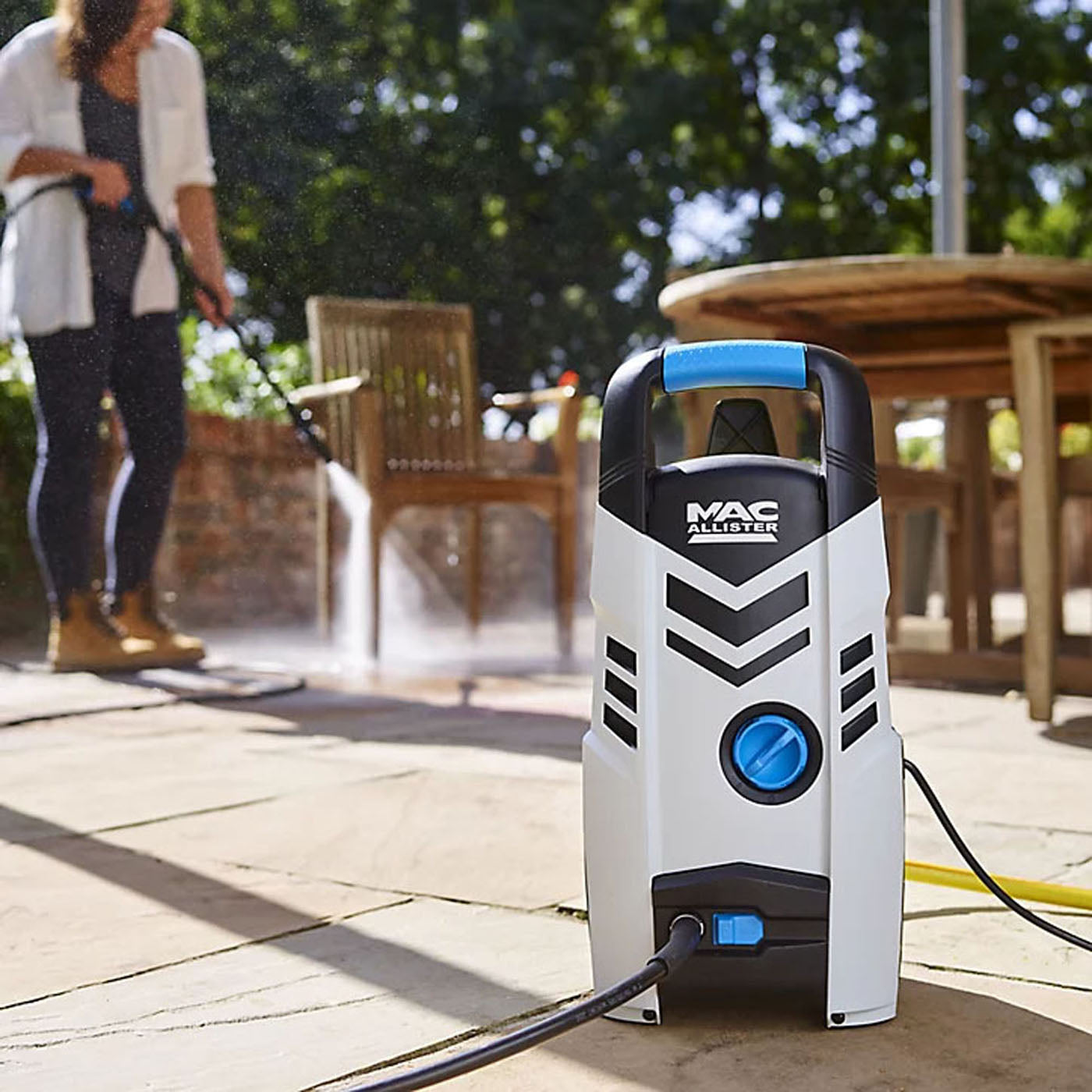 Mac Allister Pressure Washer Electric MPWP100D-3 Jet Wash Garden Car Patio 1.3kW - Image 6