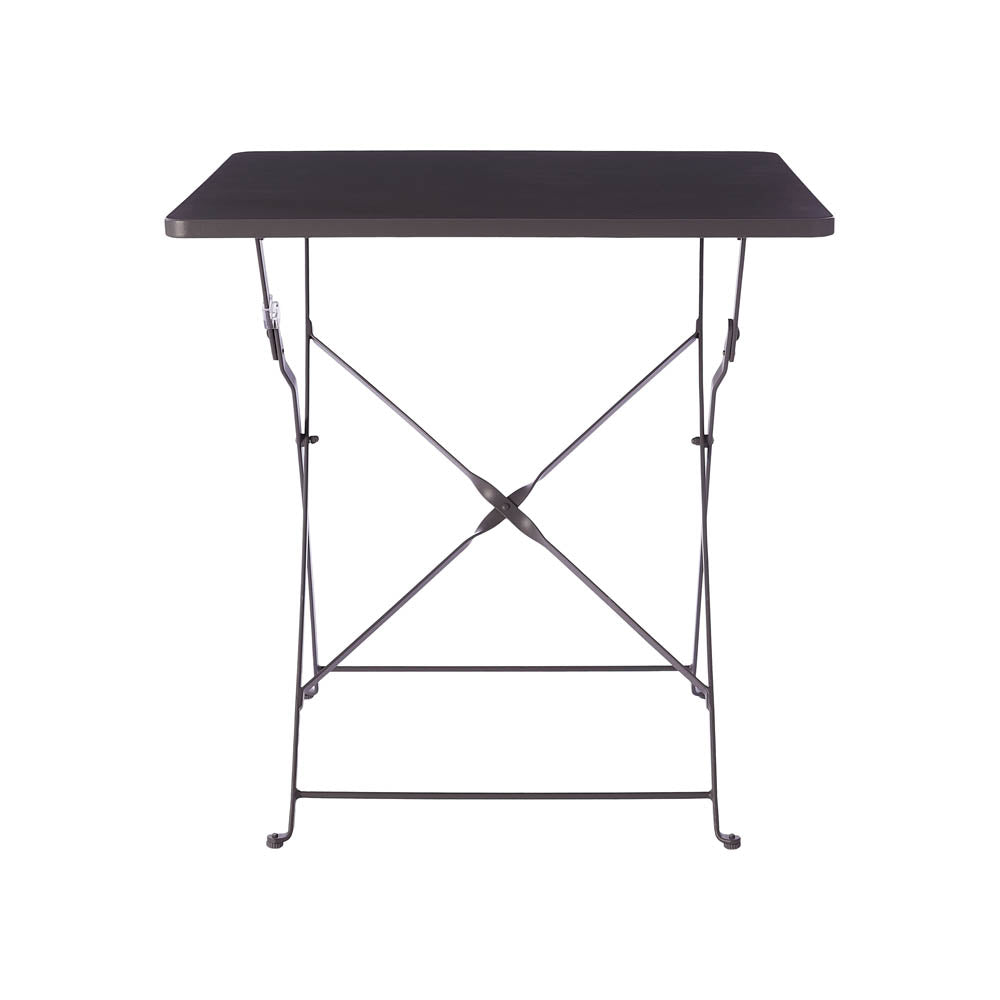 Garden Bistro Table Foldable Camping Square 2 Seater Anthracite Metal Outdoor - Image 1