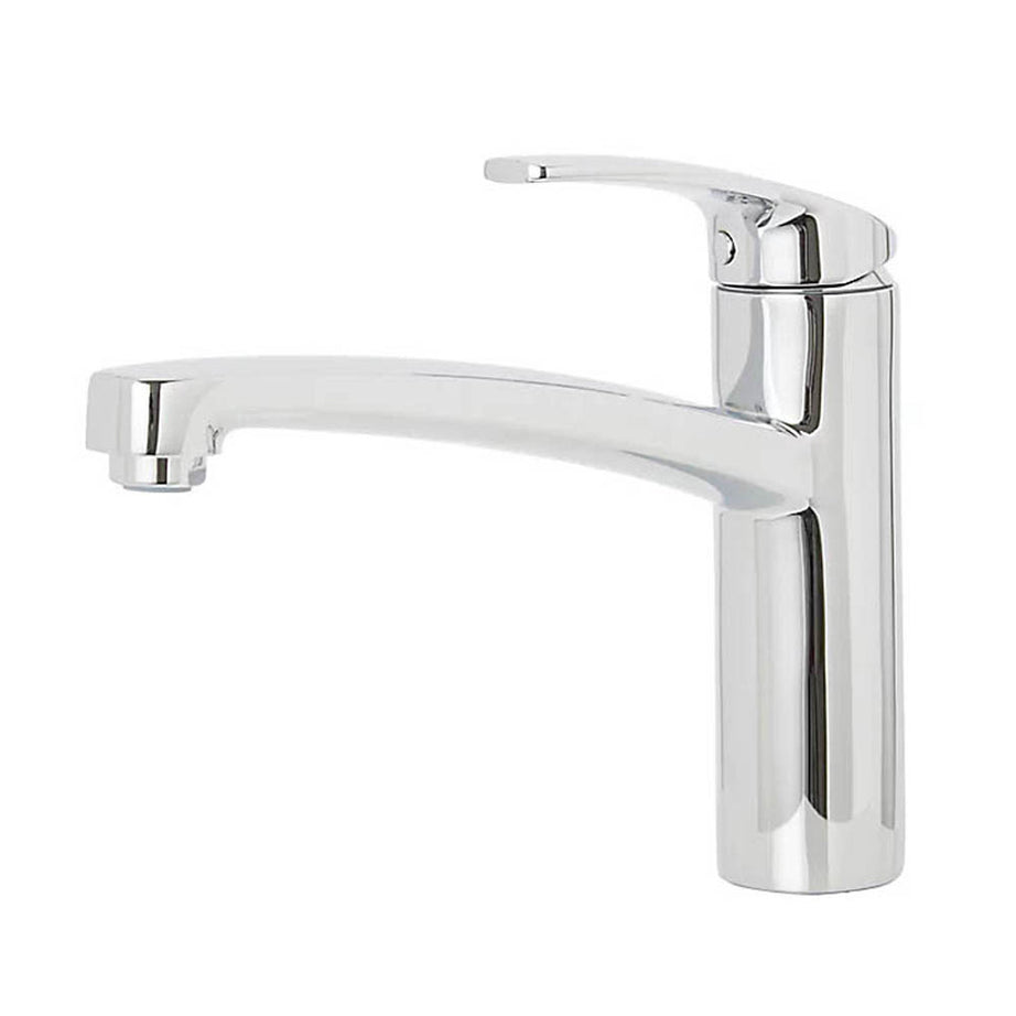 Kitchen Tap Mixer Single Lever Chrome Swivel Spout Brass Modern Faucet - Image 1