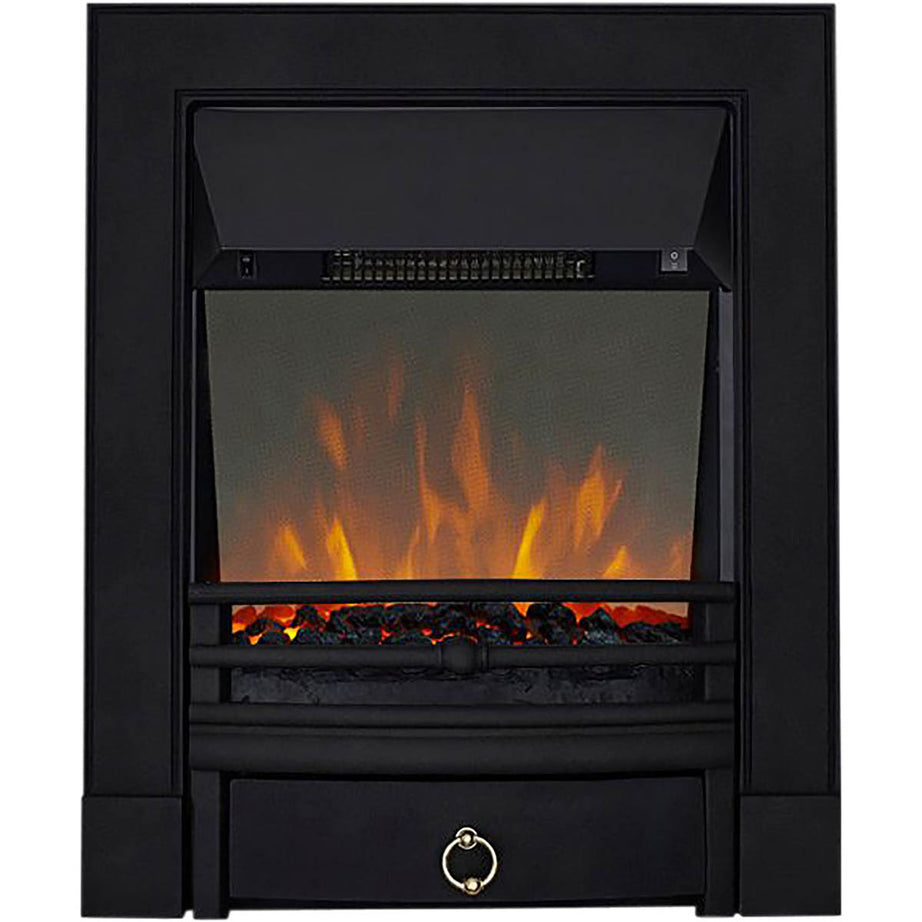 Focal Point Electric Fire Inset 2kW Cast Iron Flame Effect (H)596 (W)485mm - Image 1