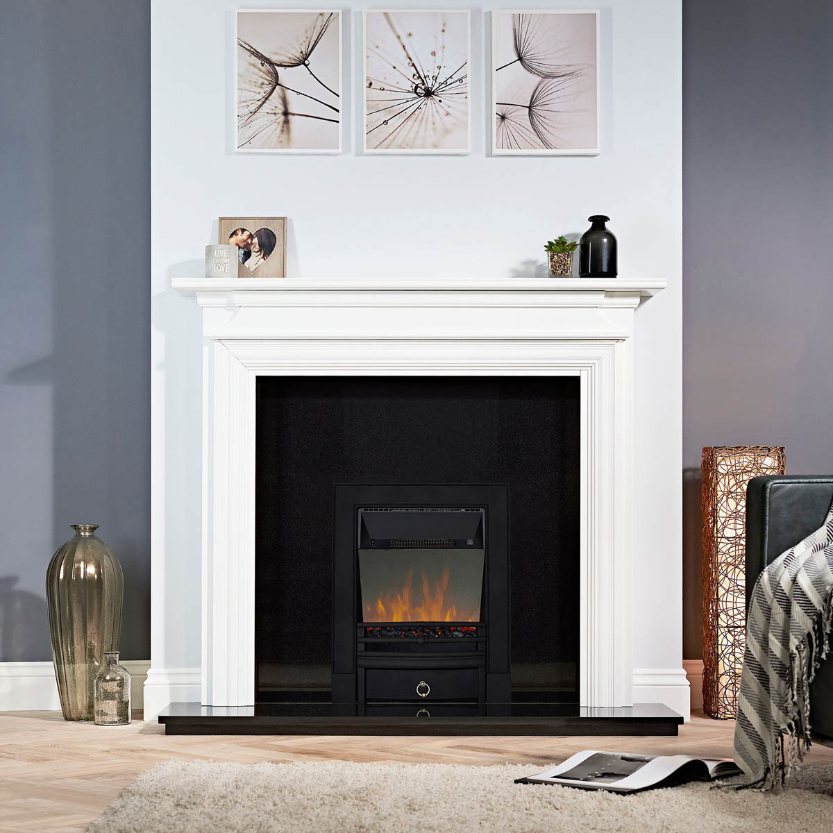 Focal Point Electric Fire Inset 2kW Cast Iron Flame Effect (H)596 (W)485mm - Image 2