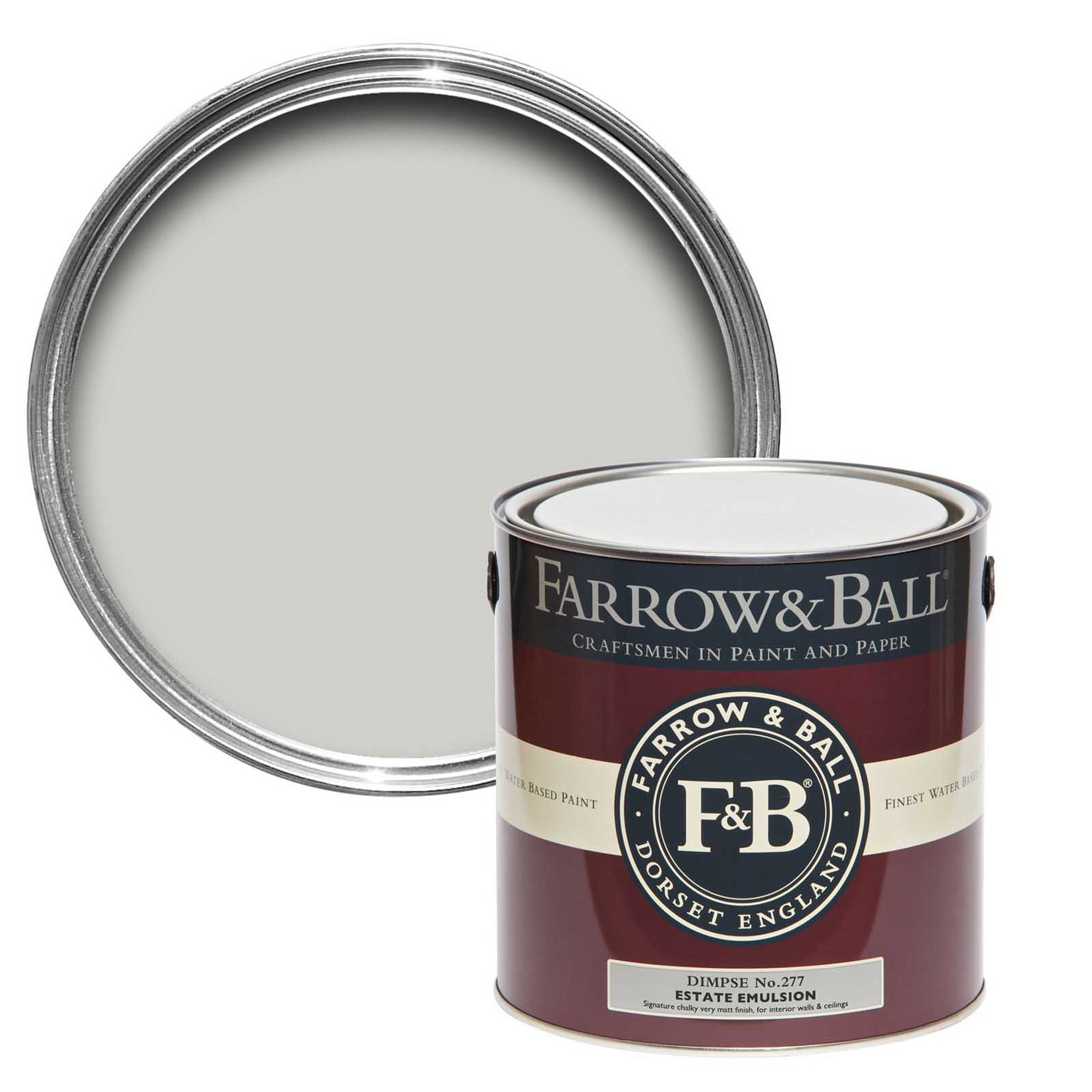 Farrow & Ball Estate Dimpse No.277 Matt Wall & ceiling Emulsion paint, 2.5L - Image 1