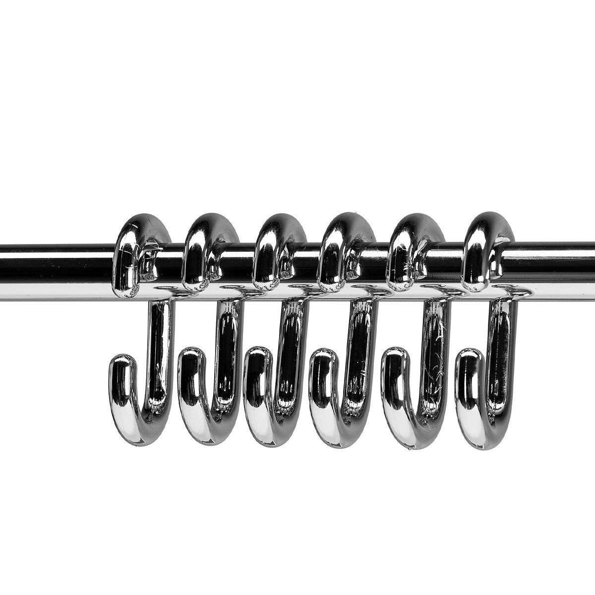 Croydex Bathroom Shower Curtain Rod Extendable Chrome Effect (L)2.52m - Image 3