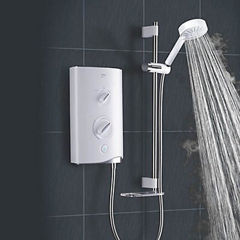 Mira Electric Shower Sport Manual White Chrome Effect Compact Round Head 7.5kW - Image 3