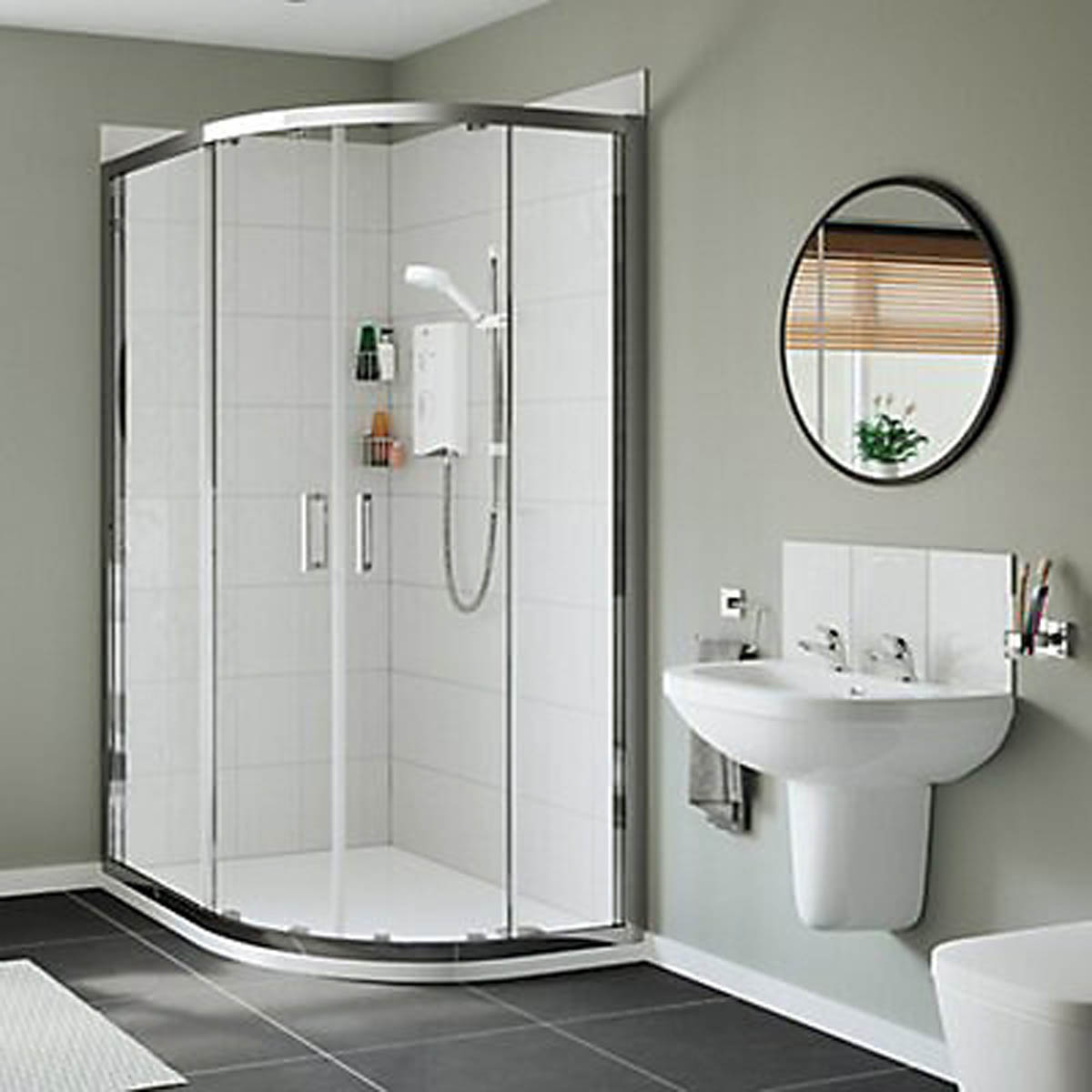 Mira Electric Shower Sport Manual White Chrome Effect Compact Round Head 7.5kW - Image 4