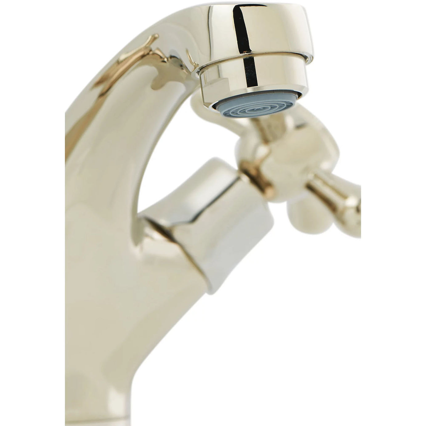 Bathroom Basin Tap Mono Mixer Dual Lever Gold Effect ¼ Turn Waste Modern Faucet - Image 3