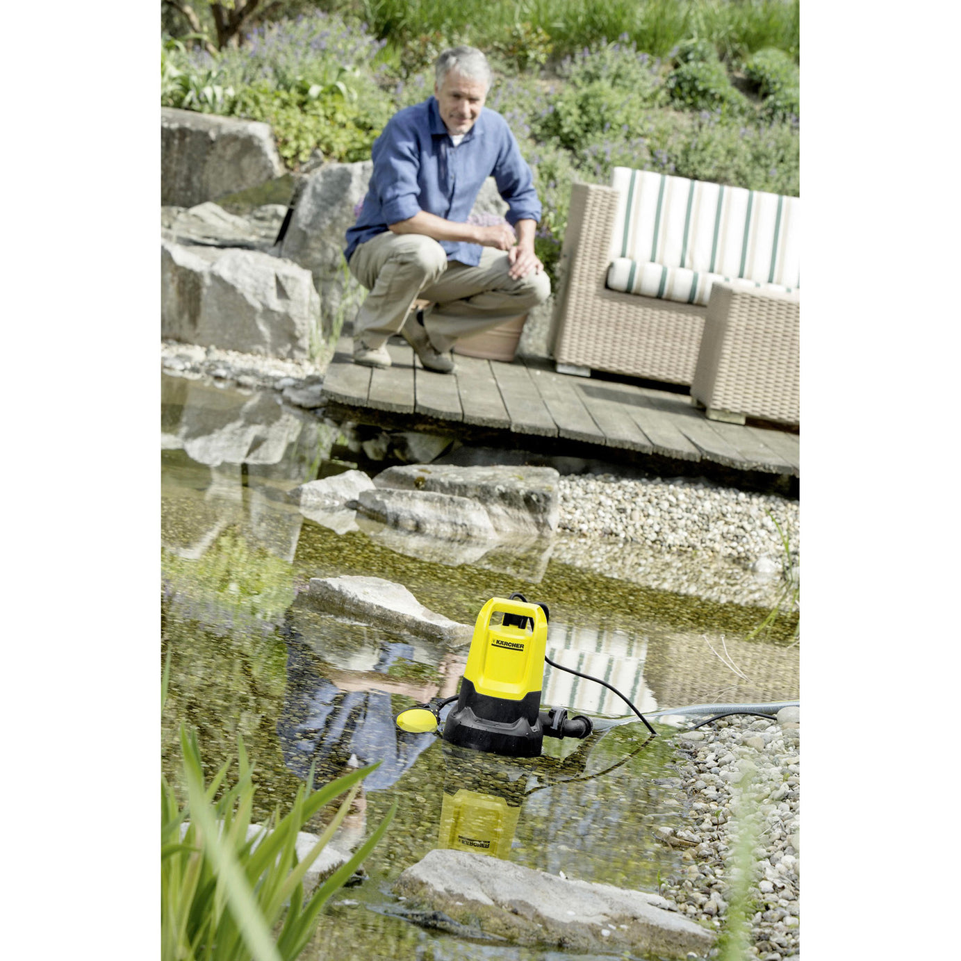Karcher 500W Dirty Water Pump 240V Flood Pool Pond Garden Hot Tubs Water Pump - Image 5