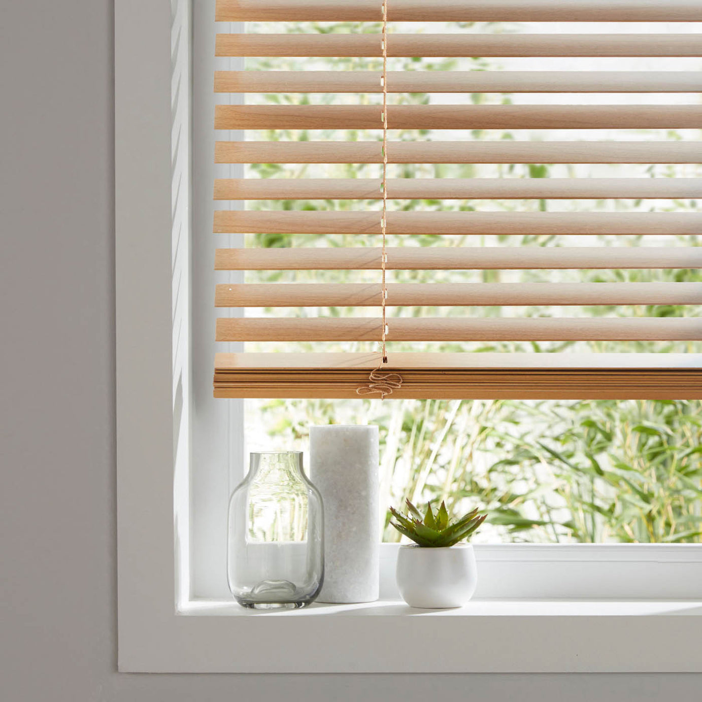 Venetian Window Blind Wooden Natural Oak Effect Living Room Office 120x180cm - Image 5