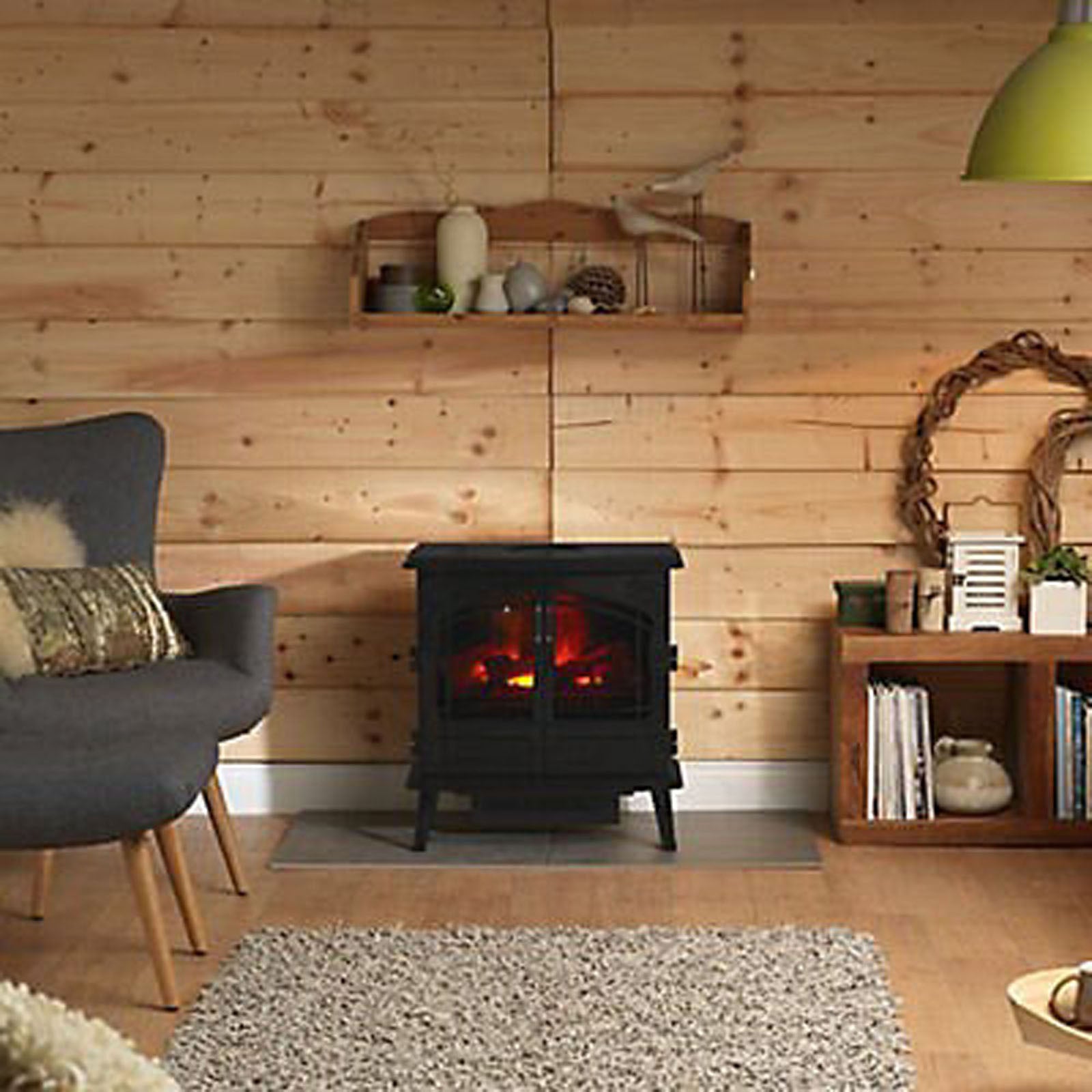 Dimplex Electric Fire Stove Heater Opti-myst Thermostat Remote Control Black 2kW - Image 2