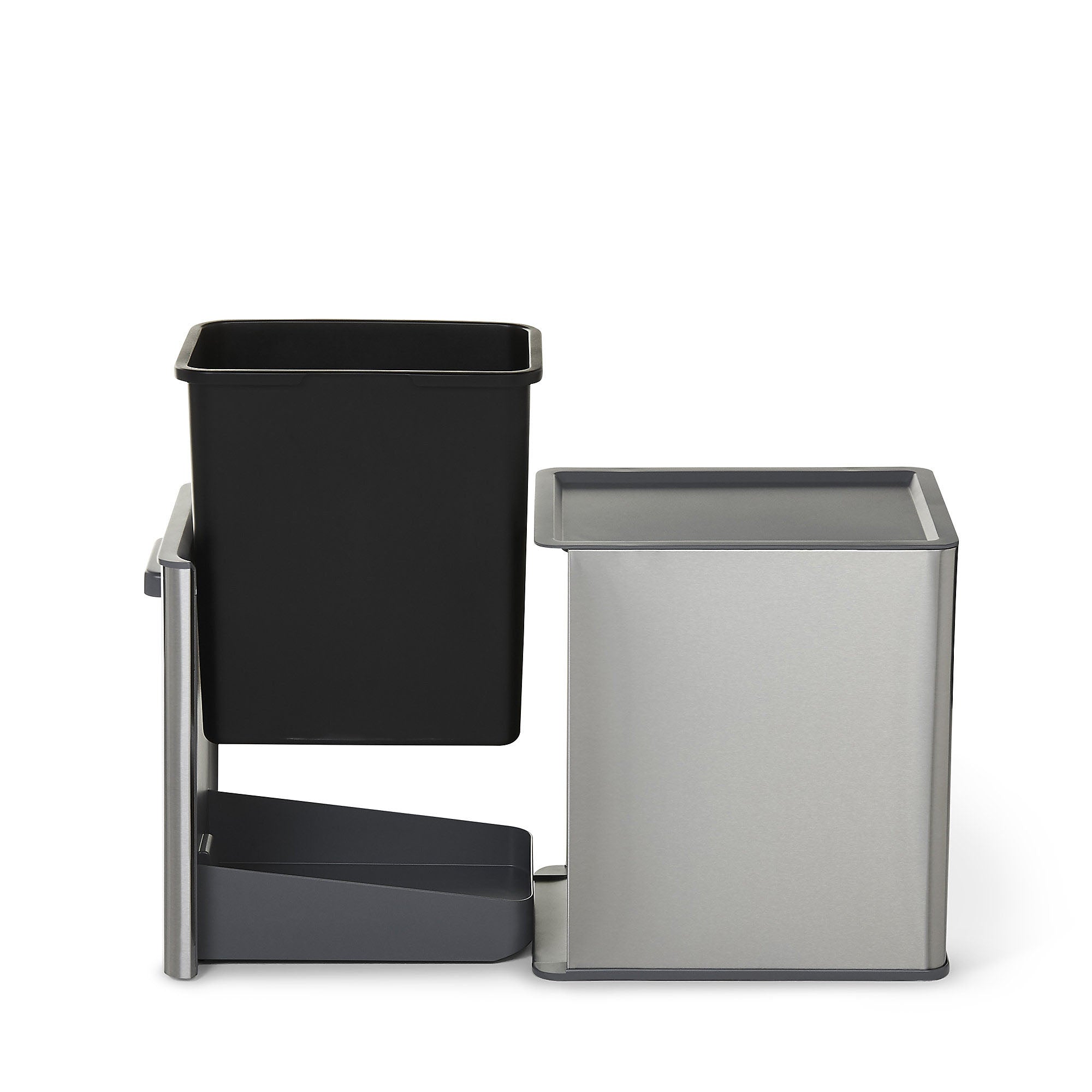 GoodHome Kora Anthracite Metal & plastic Integrated Pull-out kitchen bin 13L - Image 4