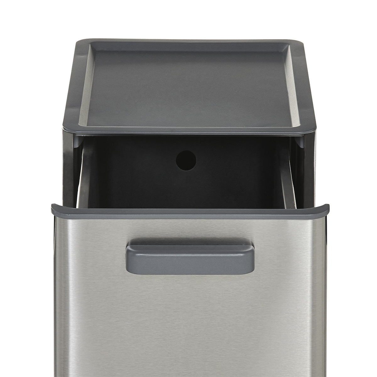 GoodHome Kora Anthracite Metal & plastic Integrated Pull-out kitchen bin 13L - Image 5