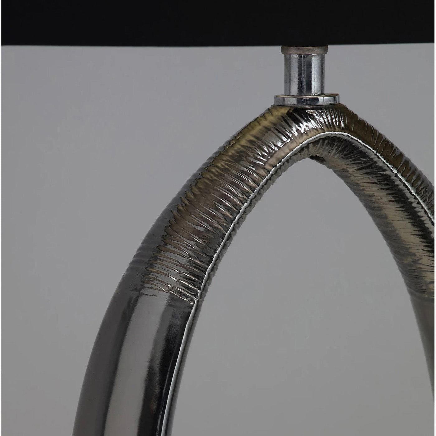 Table Lamp Oval Black Drum Shade Eirene Modern Ceramic Bedside Living Room - Image 3