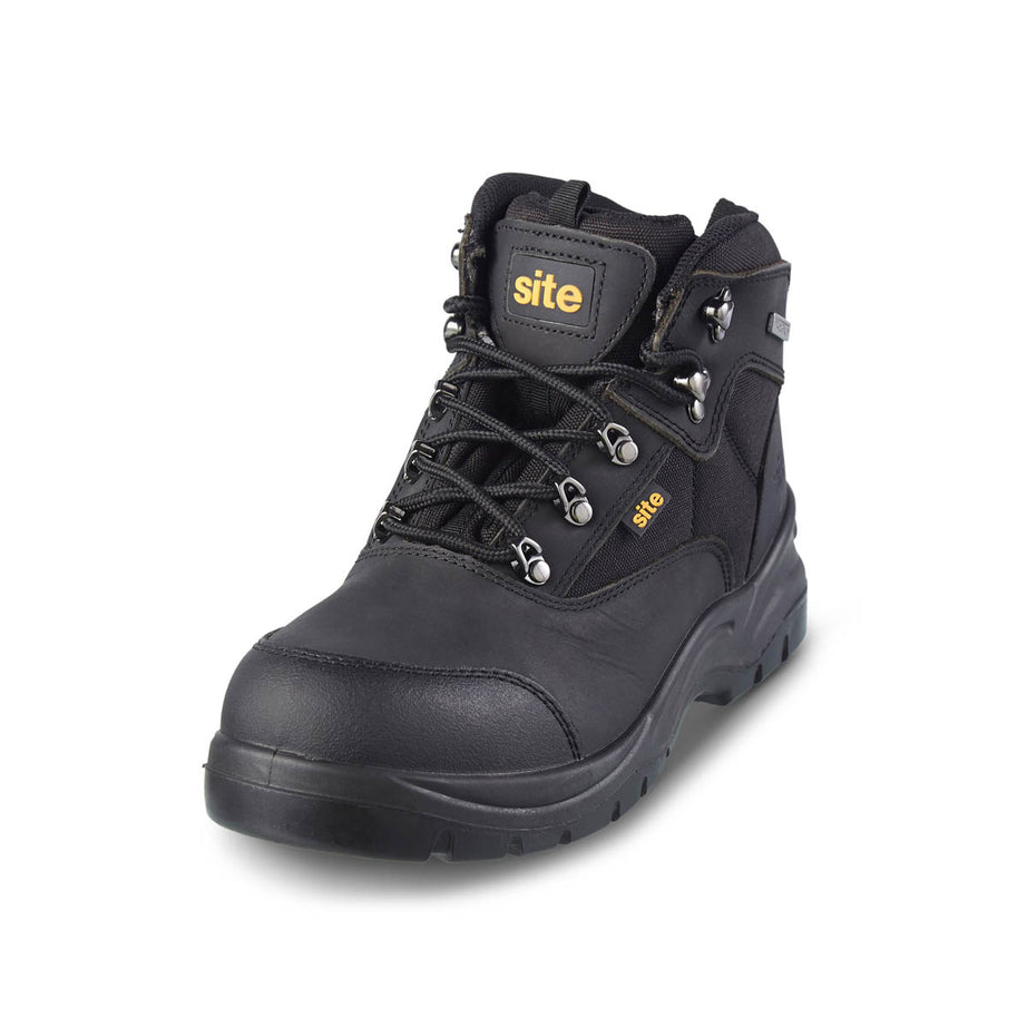 Site Safety Boots Men's Wide Fit Black Waterproof Work Shoes Steel Toe Size 11 - Image 1