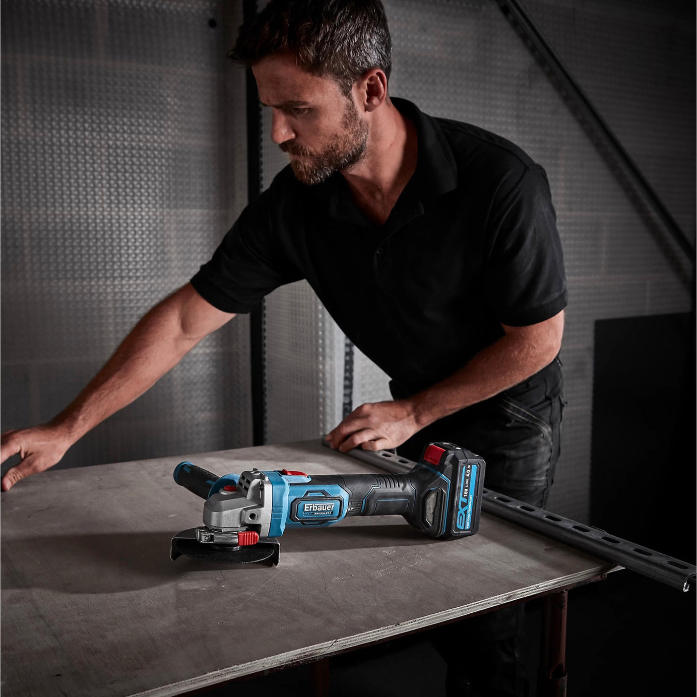 Erbauer Cordless Angle Grinder Brushless EAG18-Li EXT 18V 115mm Bare Unit - Image 2