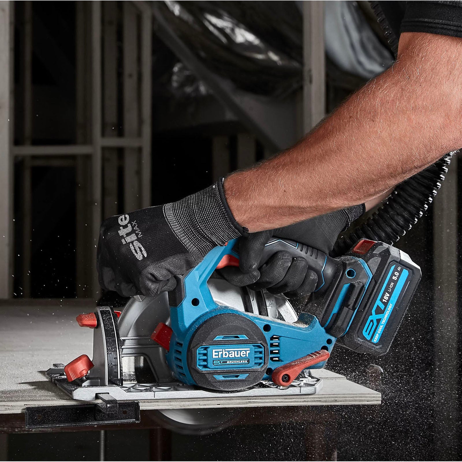 Erbauer Circular Saw Cordless 18V Li-Ion ECS18-Li 165mm Brushless Body Only - Image 2