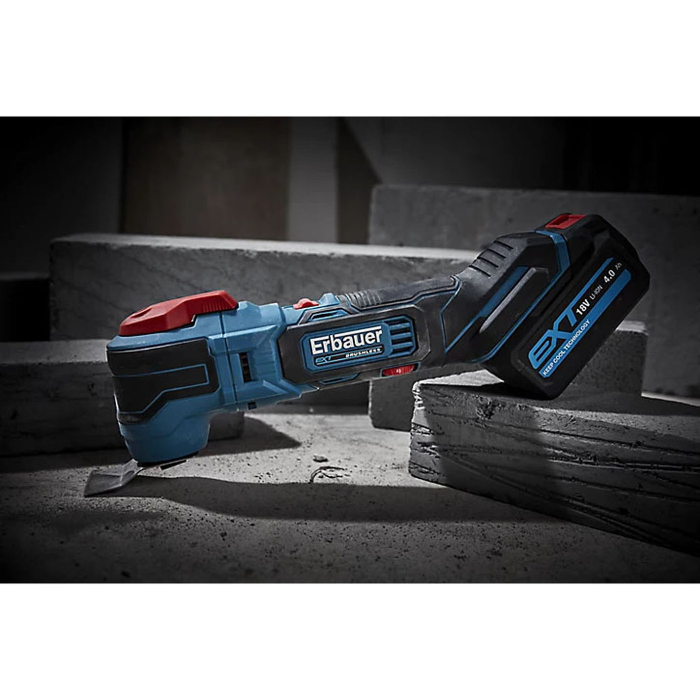 Erbauer Multi Tool Sander Cutter EMT18-Li-QC Cordless & Accessories 4Ah Li-ion - Image 7
