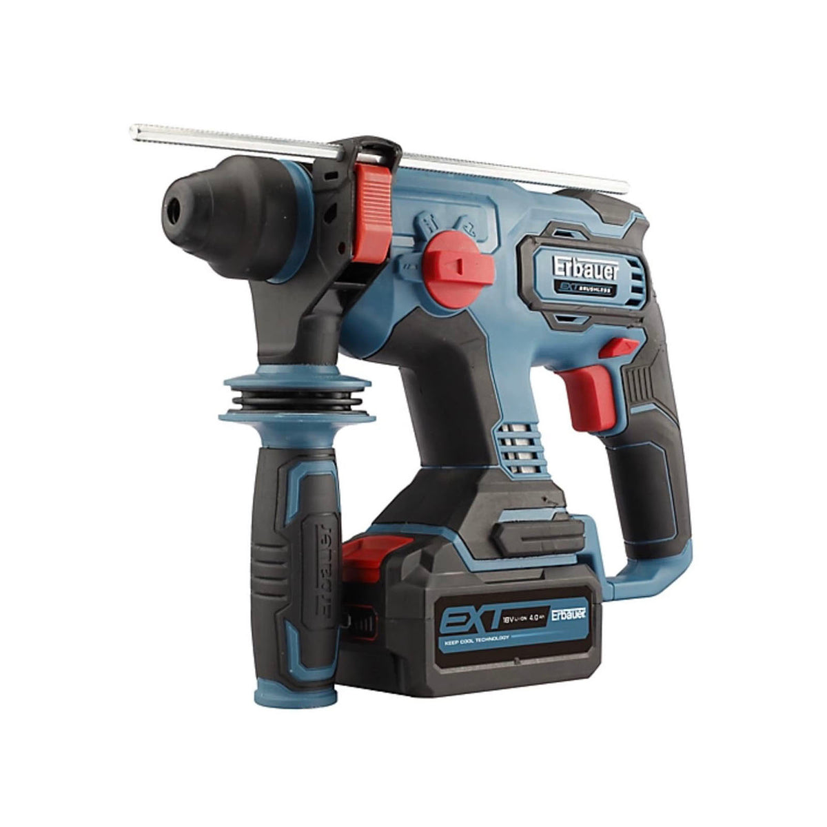 Erbauer SDS+ Drill Hammer Cordless Brushless EXT 18V 1x4Ah Li-ion Charger - Image 1
