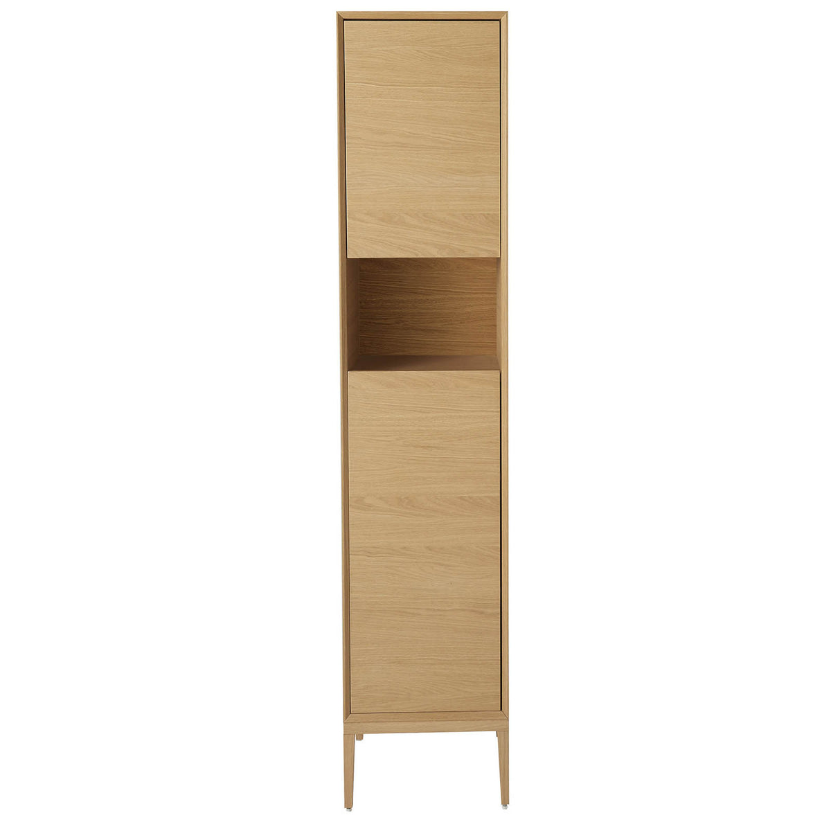 GoodHome Avela Tall Matt Oak effect Bathroom Single Cabinet (H)170cm (W)40cm - Image 1