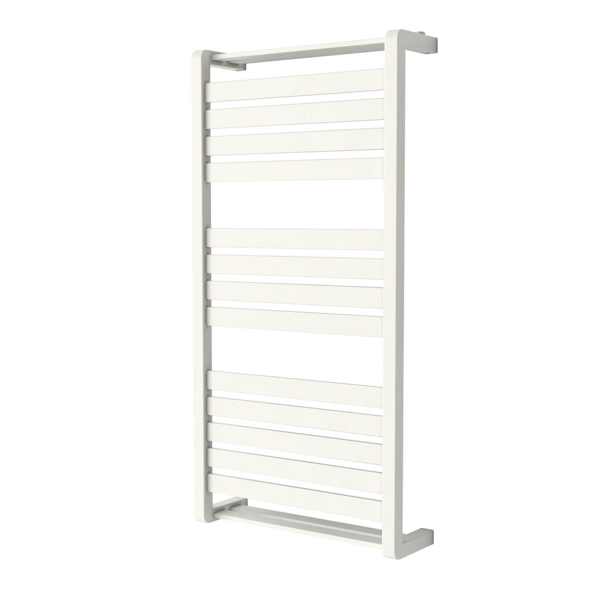 Towel Rail Radiator White Flat Bathroom Warmer Ladder Modern (H)100x(W)50cm - Image 1