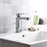 Basin Mixer Tap Pazar 1 Lever Chrome-Plated Contemporary Bathroom With Waste - Image 1