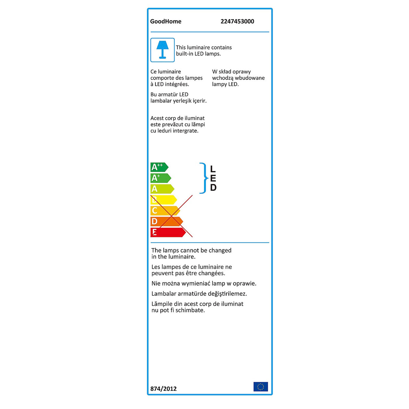 GoodHome Coolah Chrome Effect LED Floor Light 5 Adjustable Lamp Heads - Image 6