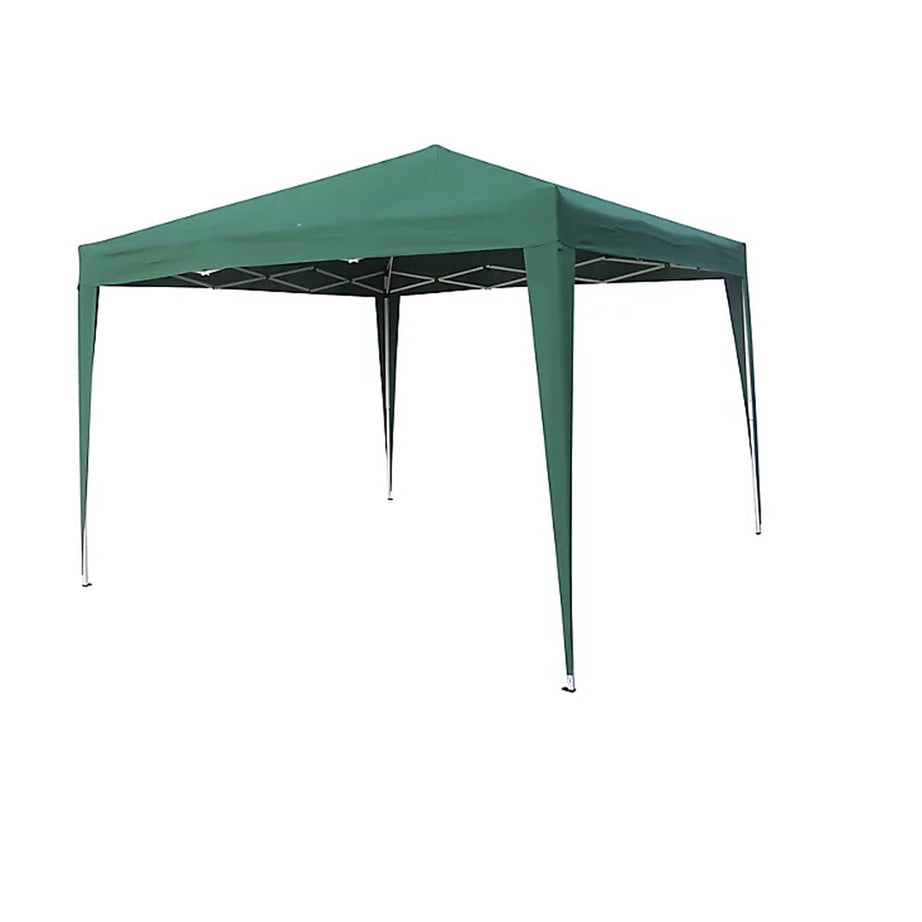 Gazebo Pop Up Tent Green Square Outdoor Patio Garden (H) 2.6m (W) 3m (D) 3m - Image 1