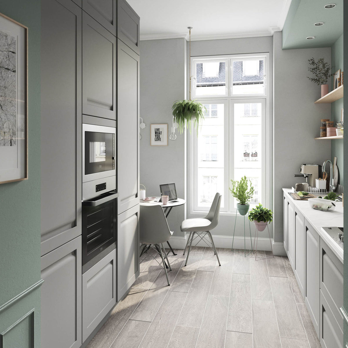 Kitchen Cabinet Door Garcinia Matt Grey Integrated Handle Modern W60xH71.5xT2cm - Image 3