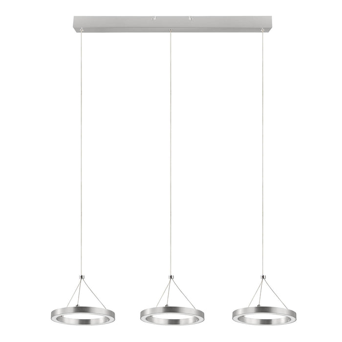 Pendant Ceiling Light Chrome 3 Way Indoor Contemporary Warm White 2300lm LED 36W - Image 1
