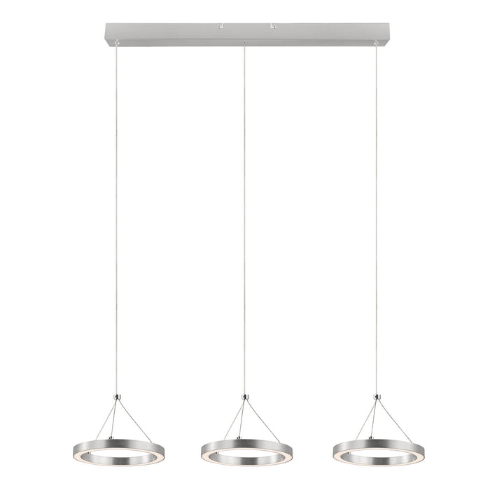 Pendant Ceiling Light Chrome 3 Way Indoor Contemporary Warm White 2300lm LED 36W - Image 3