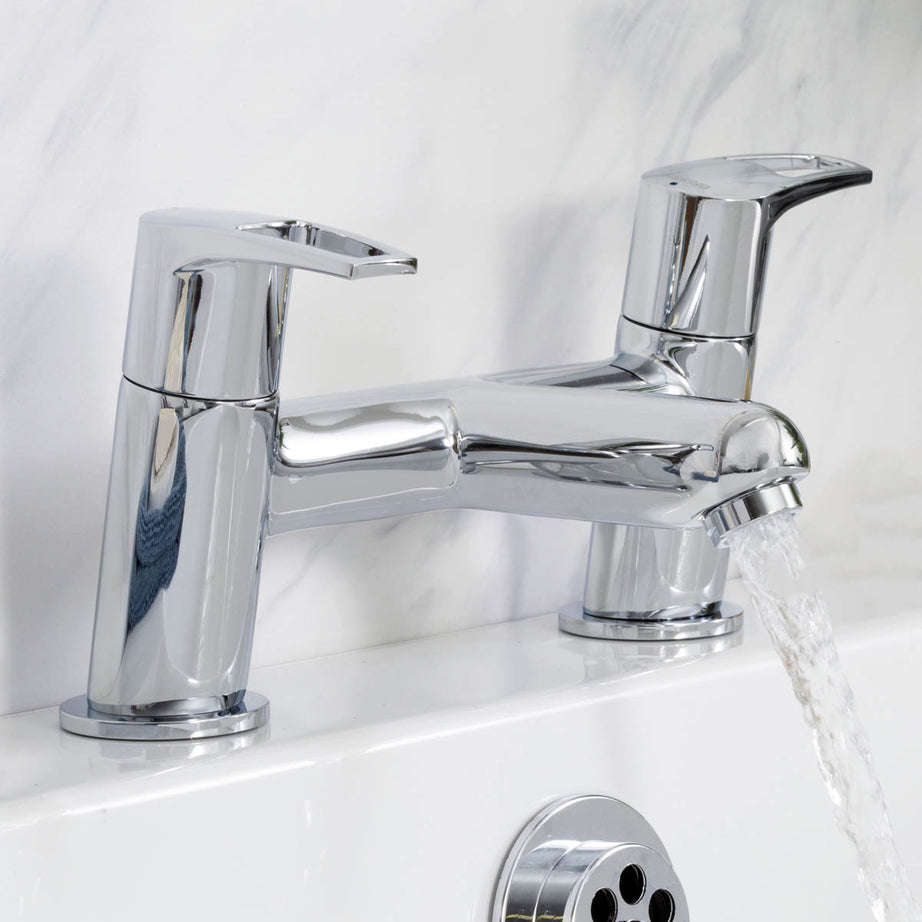 Bristan Bath Filler Tap Chrome Double Lever Brass Bathroom Contemporary - Image 5