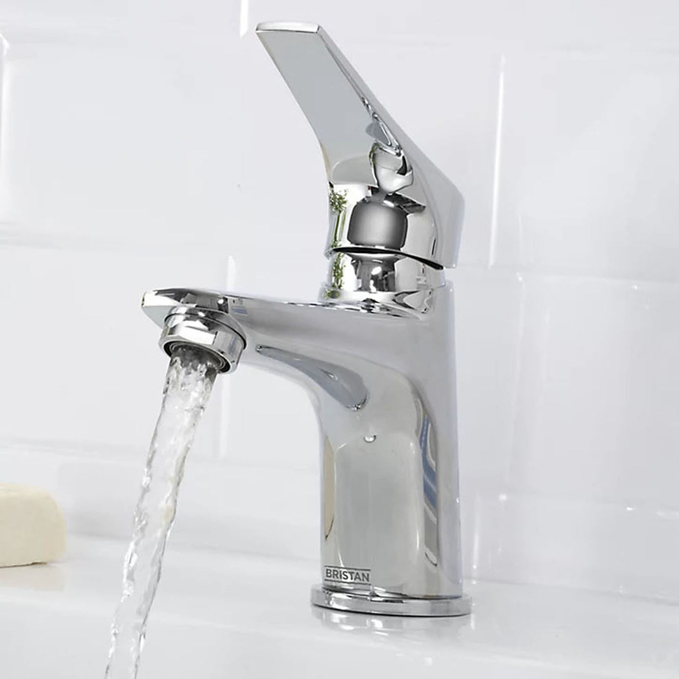 Bristan Basin Tap Mixer Chrome Single Lever Clicker Waste Ceramic Cartridge - Image 5