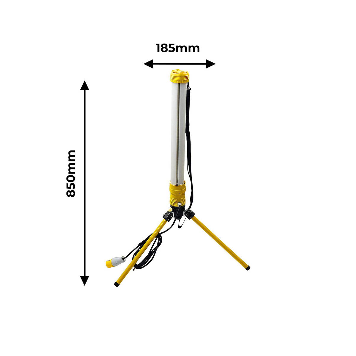 Luceco Work Light Tripod Integrated LED 360° Open Area 110V Foldable Portable - Image 3