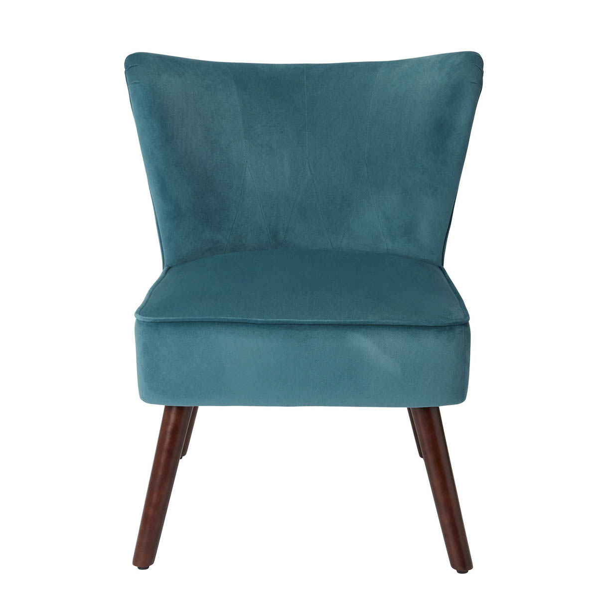 Zorita Occasional Chair Teal Velvet Effect Rectangular (H)830 (W)650 (D)715mm - Image 4