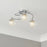 Ceiling Light 3 Way Transparent Beaded Glass Chrome Bedroom Living Room Modern - Image 3