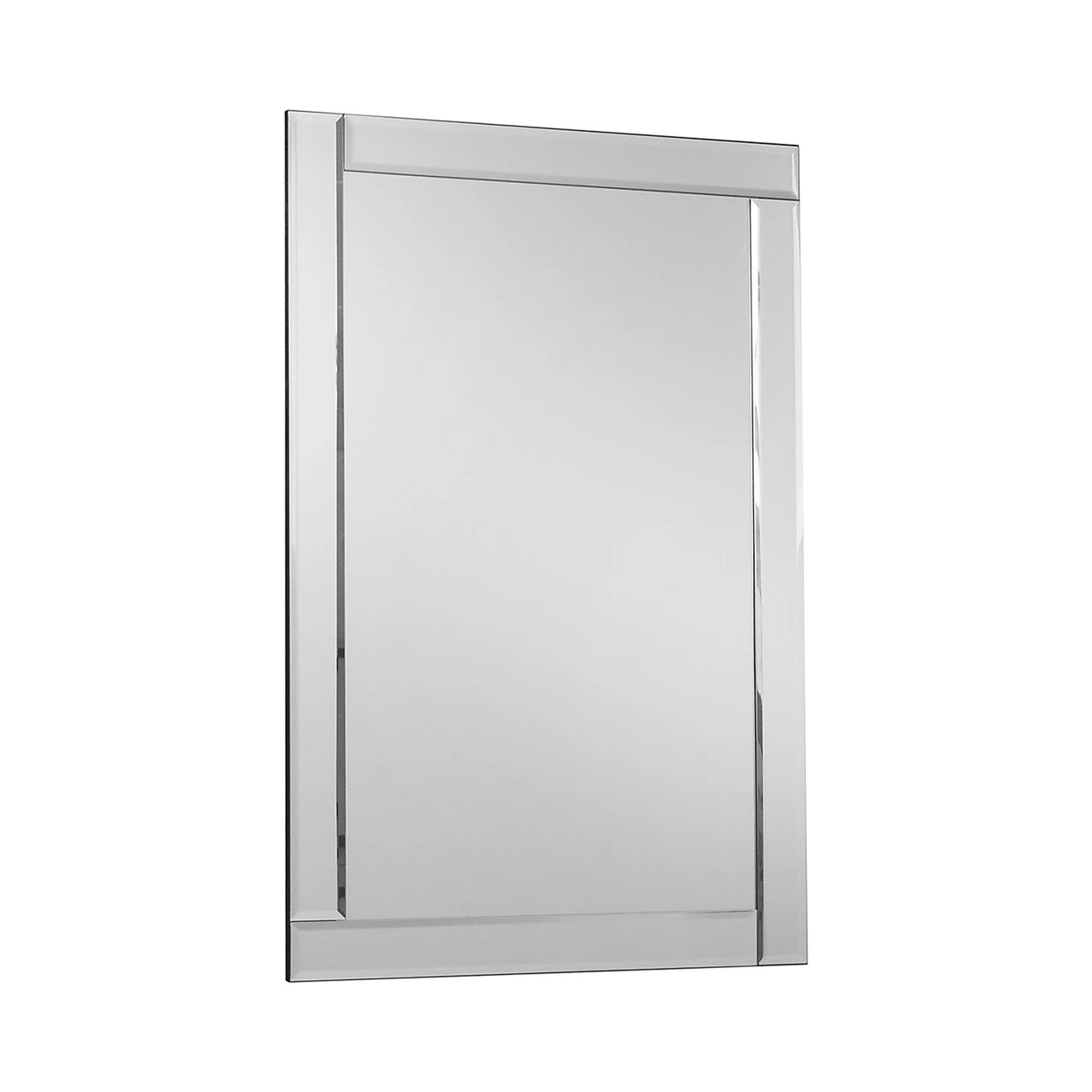Aripa Frameless Wall Mirror Art Deco Clear Rectangular 76 x 50cm - Image 2