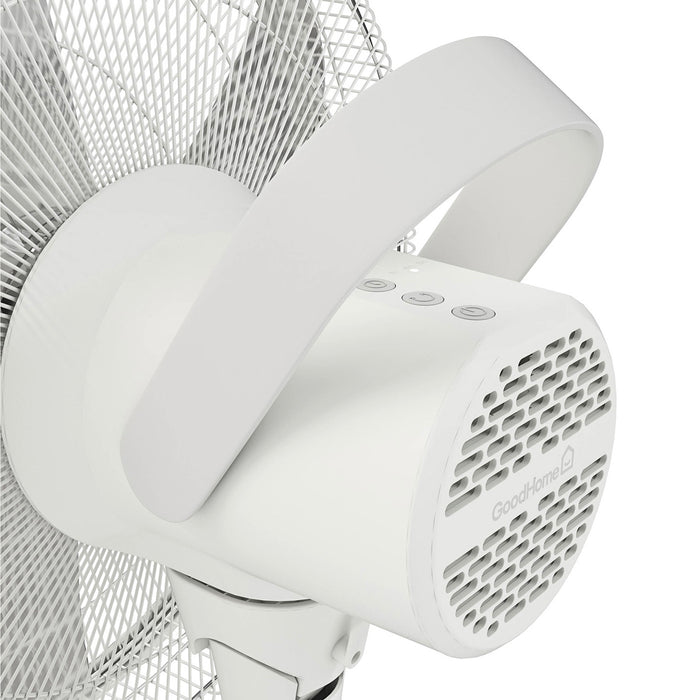 Pedestal Floor Fan White 14" Oscillating Telescopic Portable Freestanding 45W - Image 5