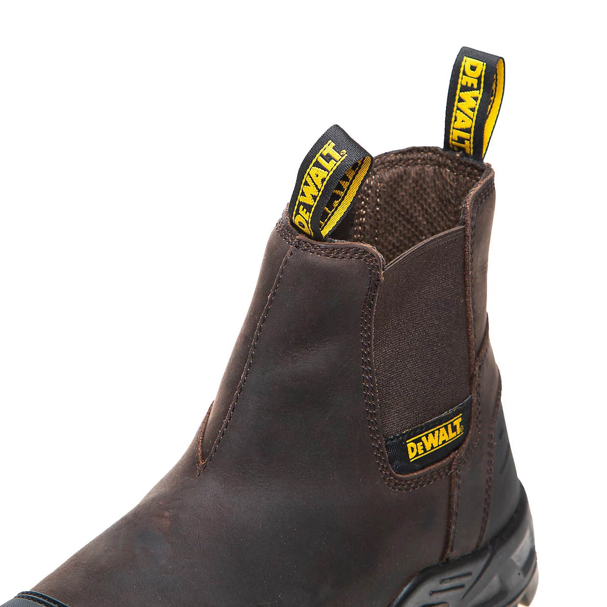 DeWalt Safety Dealer Boots Brown Steel Toe Slip-On Workwear Size 9 Norris - Image 4