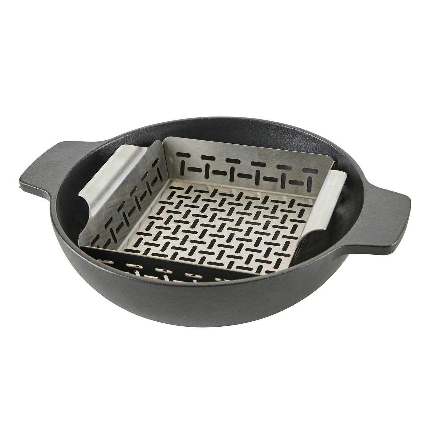 Barbecue Wok Cast Iron With Lid Multi Purpose Medium Size BBQ Cooking Outdoor - Image 1