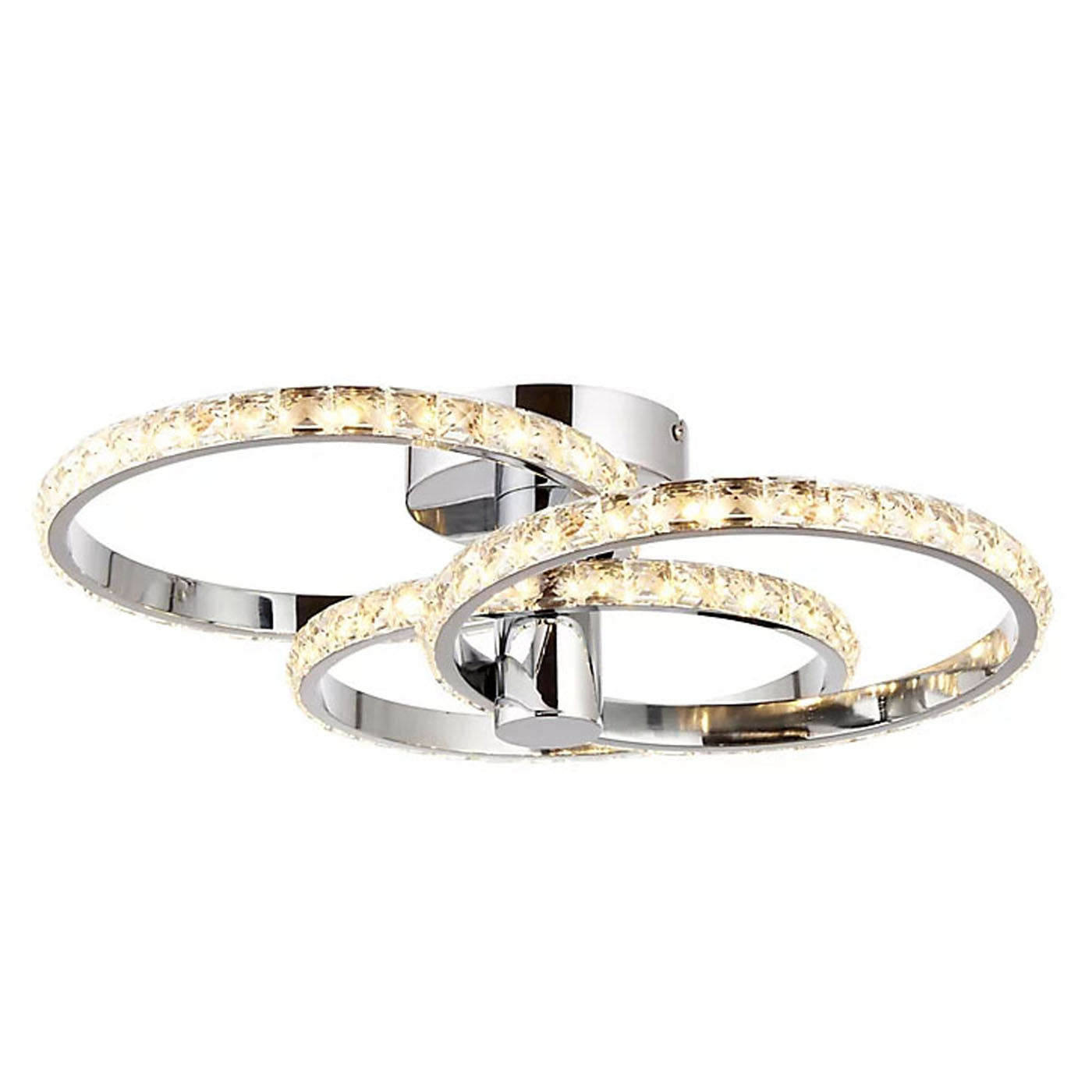LED Ceiling Light 3 Way Chrome Pendant Warm White 	1500lm Living Room Bedroom - Image 3