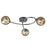 Ceiling Light 3 Way Dimmable Multi Arm Chrome Effect Crackled Glass Modern - Image 1
