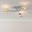 Ceiling Light 3 Way Dimmable Multi Arm Chrome Effect Crackled Glass Modern - Image 2
