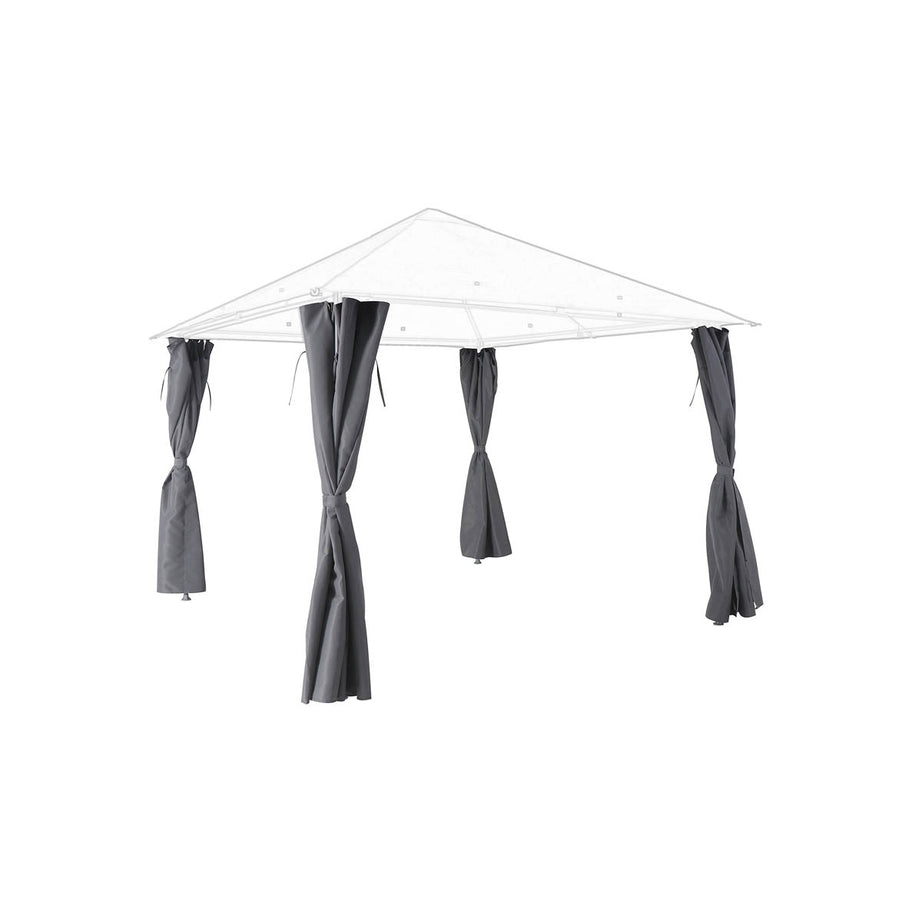 Gazebo Side Curtains Replacement Shamal Steel Grey Garden Canopy (W)276cm - Image 2