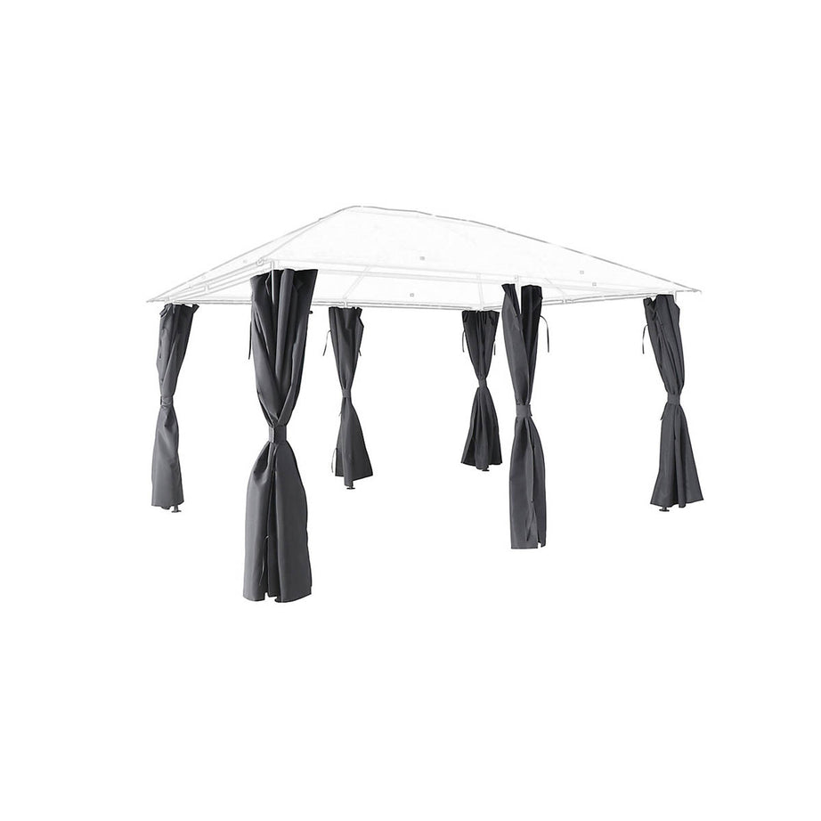 Shamal Gazebo Curtain Sidewalls Replacement Steel Grey Durable (W)3980mm - Image 2