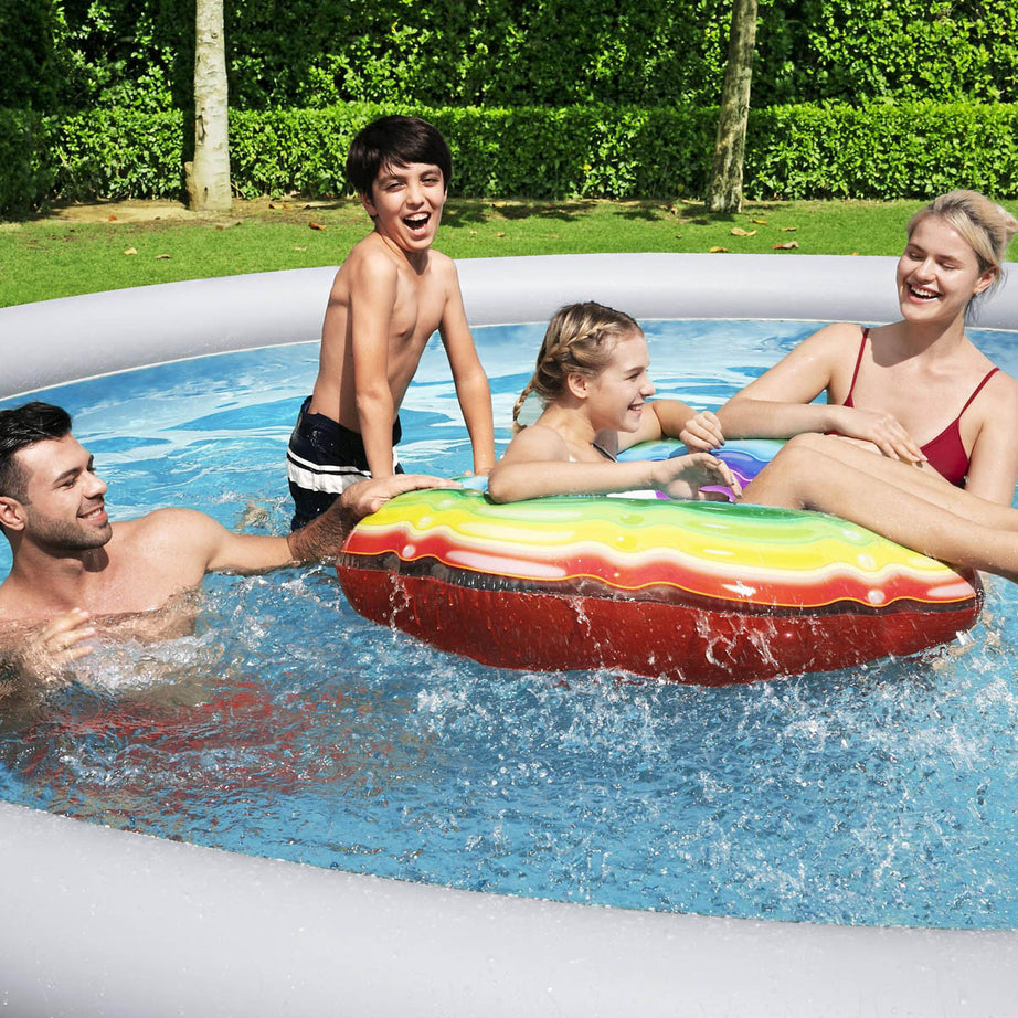 Bestway  Garden Pool Inflatable Family Round Grey With Pump (L) 396 x (H) 84cm - Image 3