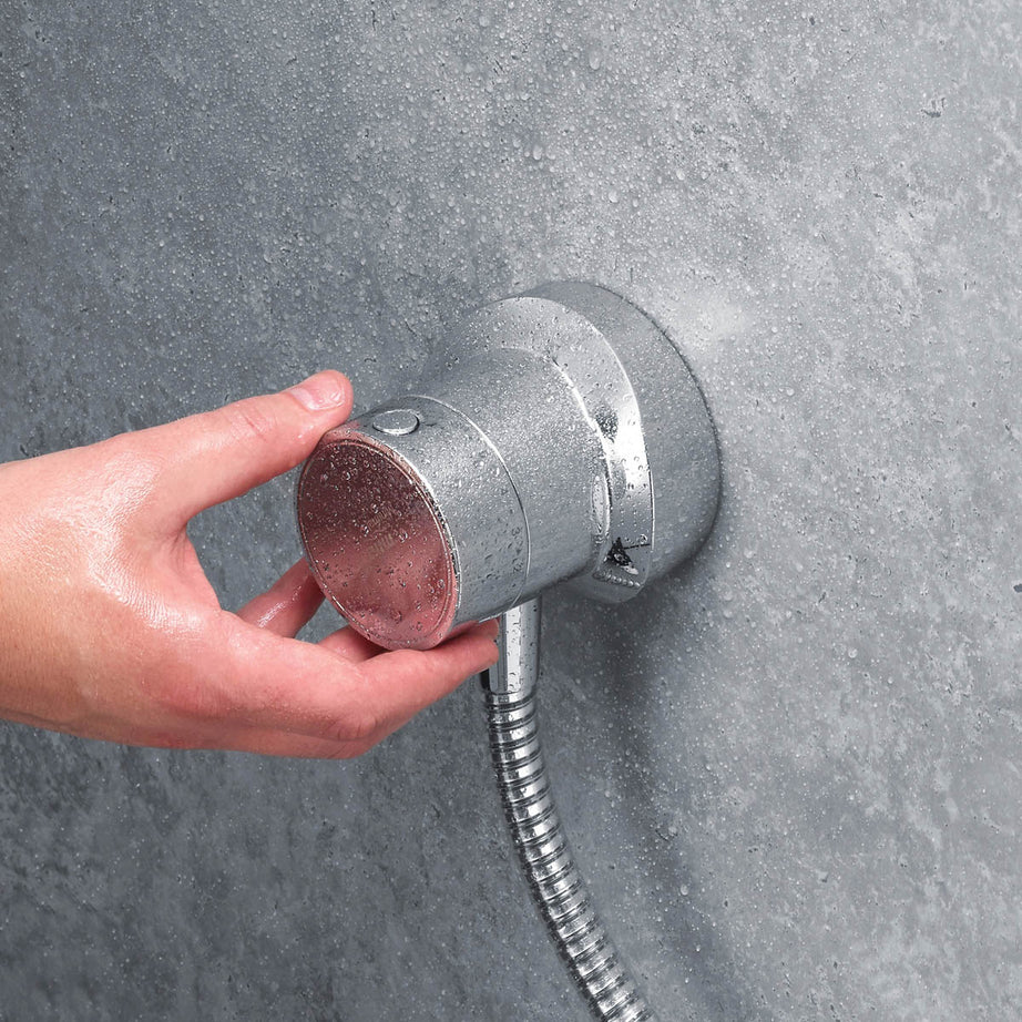 Mira Mixer Shower Minimal Chrome Effect Rear Fed Round Head Modern Compact - Image 4