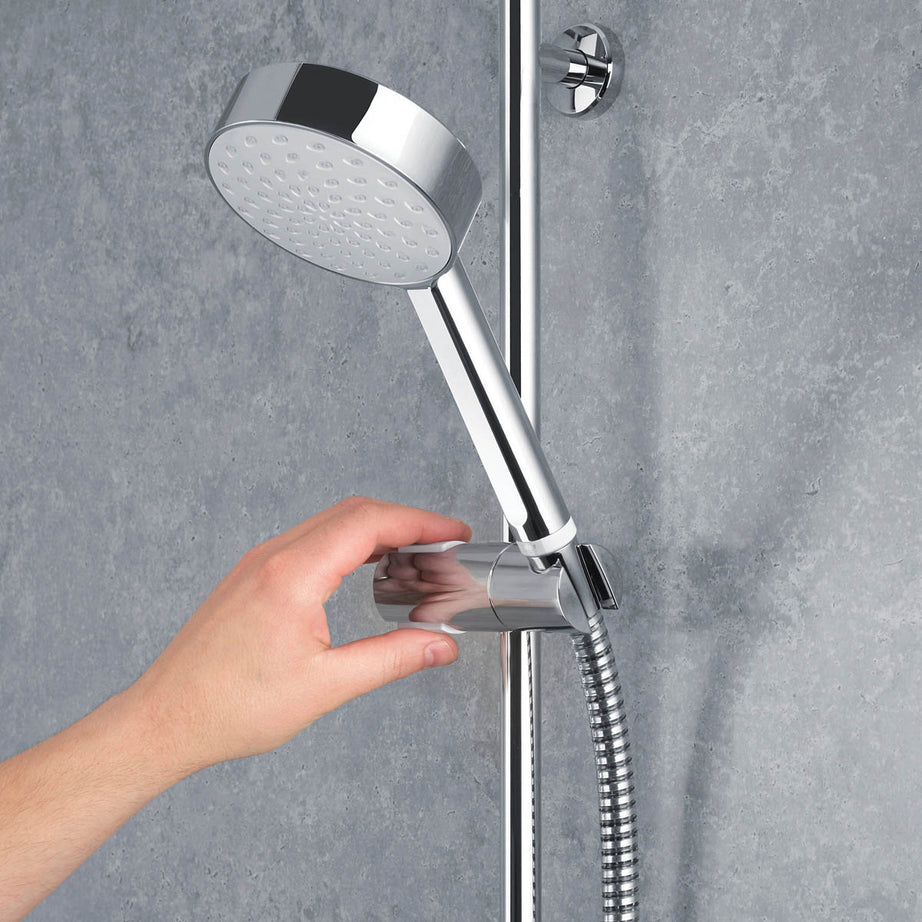 Mira Mixer Shower Minimal Chrome Effect Rear Fed Round Head Modern Compact - Image 6