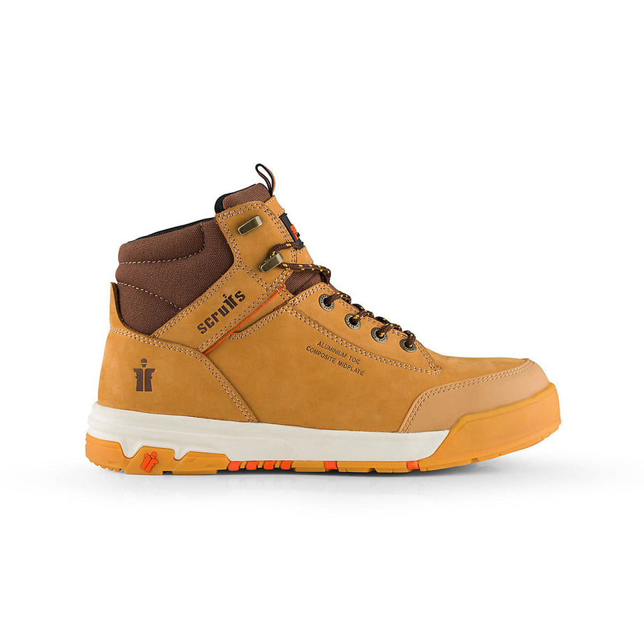Mens Safety Boots Tan Ankle Lightweight Comfort Non-Slip Toe Cap Size 10 - Image 1
